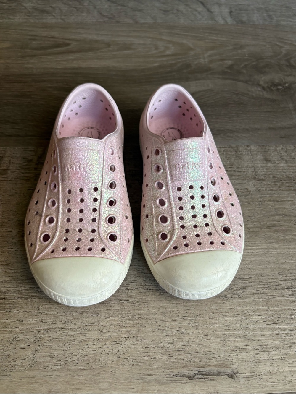 Native Kids Slip-On Water Shoes in Shimmery Pink